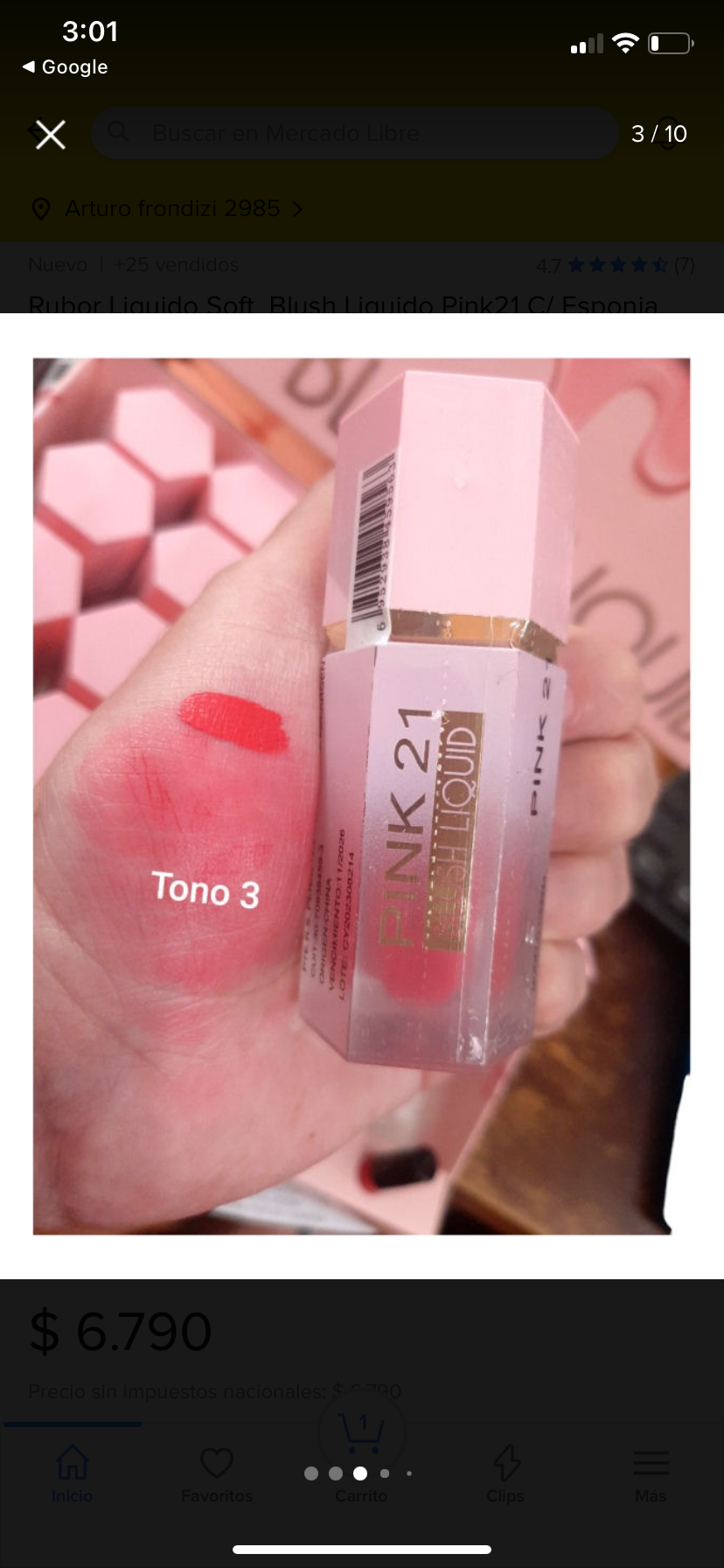 Rubor líquido Pink 21 💖
