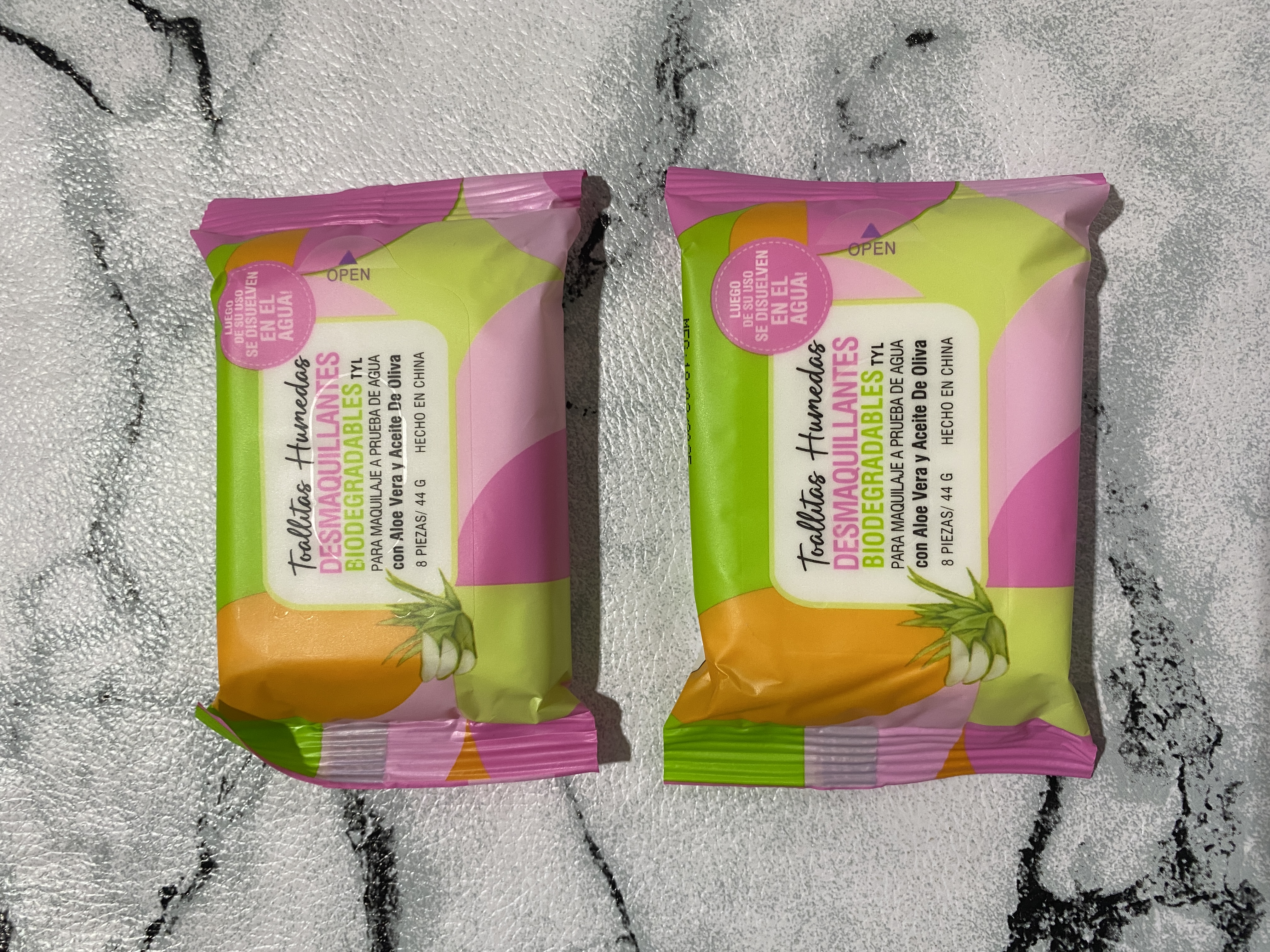 Toallitas desmaquillantes biodegradables